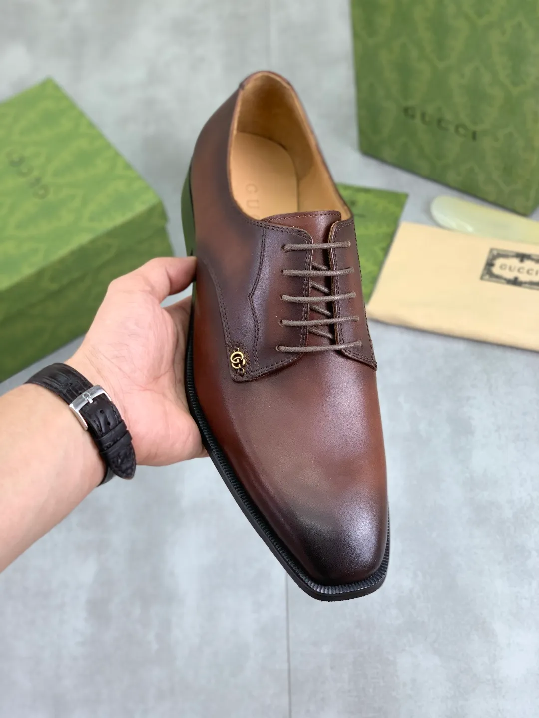 Men's men's shoes 💰P560 [New style] Water dyed cowhide 💰💎💎💎 [Gucci] GUCCI high-end men's formal business leather shoes, original order 1:1! Original imported high-end open-edge beaded calfskin, original metal buckle, imported first-layer cowhide lining for feet. Original outsole, men's shoe size: 39-44 (45 customized) 3️⃣ colors available